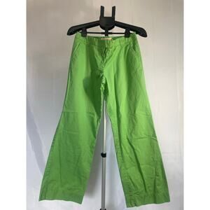 Women’s J.Crew Weathered Chino Classic Twill City Fit Size 6S lime green